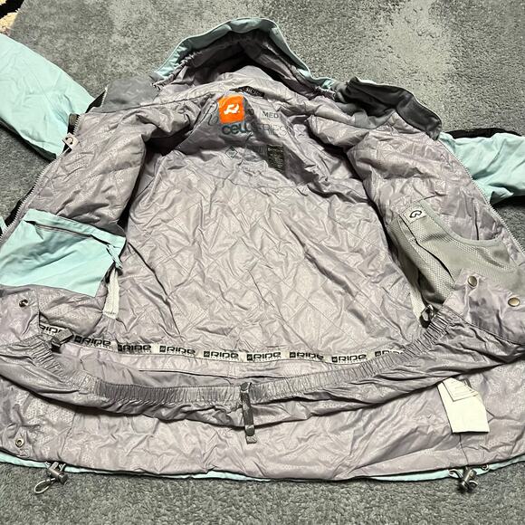 RIDE Snowboards Coat Womens Medium snow snowboarding Cell Series Jacket Blue - Picture 10 of 14